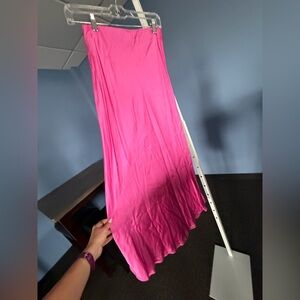 Fuchsia Flow Maxi Skirt — Women’s Lightweight Draped Skirt